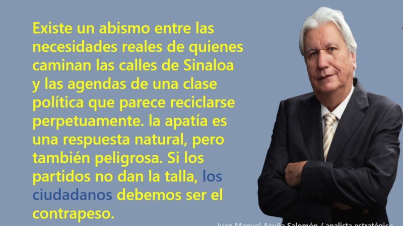 Los ciudadanos debemos ser el contrapeso